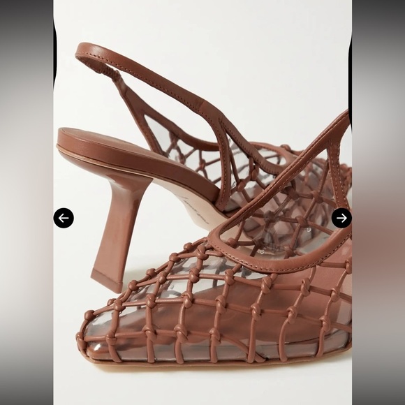 CULT GAIA
Soray 75 Knotted Leather And Pvc Slingback Pumps - Picture 2 of 14